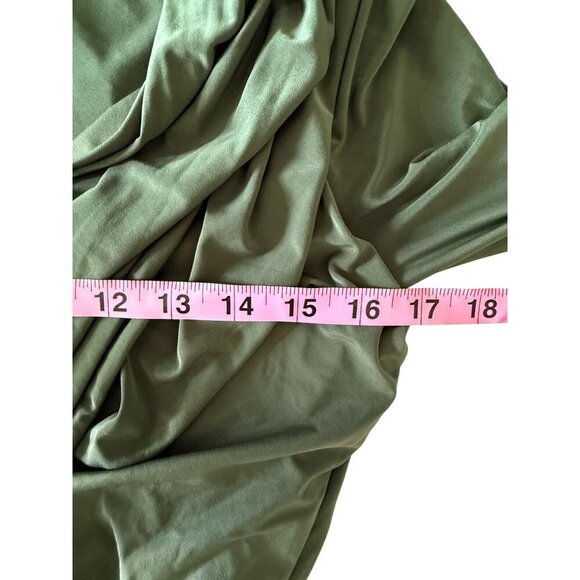 NWT Misa Los Angeles Teget V-Neck Drape Long Sleeve High-Low Midi Dress XS/S - Picture 13 of 14